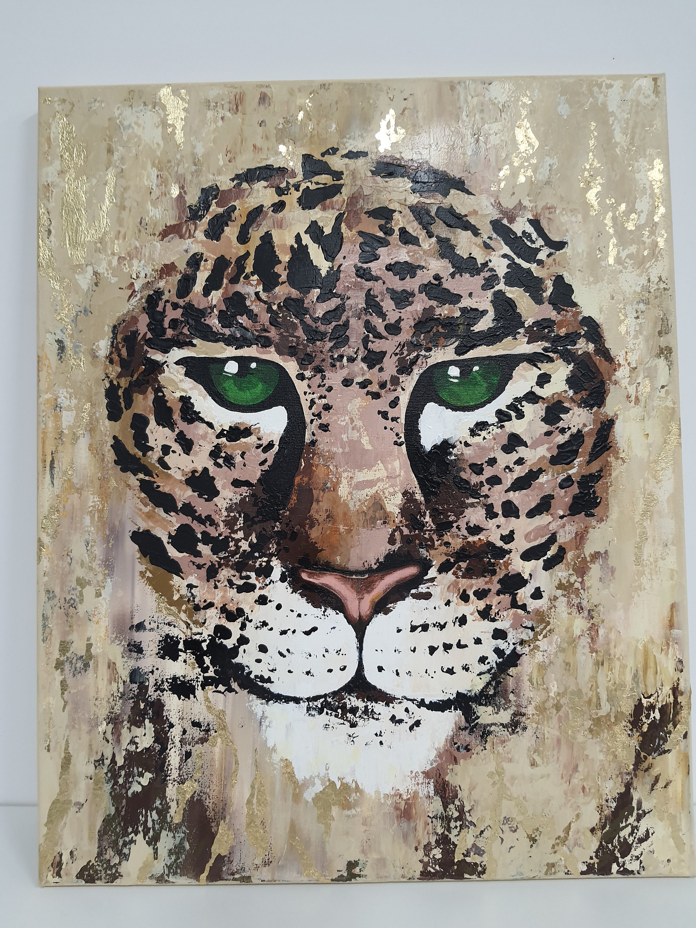 16x20/40x50cm Leopard Acryl gemälde Leopard abstrakt 