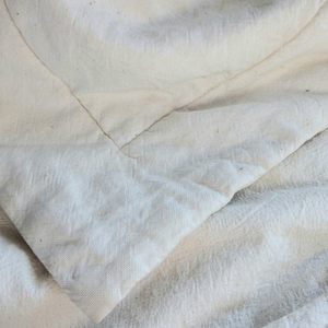 Cotton filled blanket covered natural unbleached cotton. Cotton coverlid, Cotton coverlet, Eco weighted blanket, Washable Cotton quilt