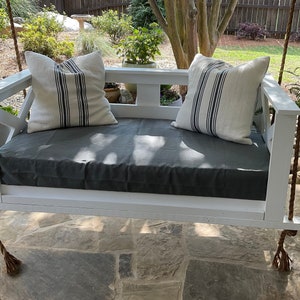 Swing Daybed Bench Cushion & Pillow COVER, Custom Porch Swing