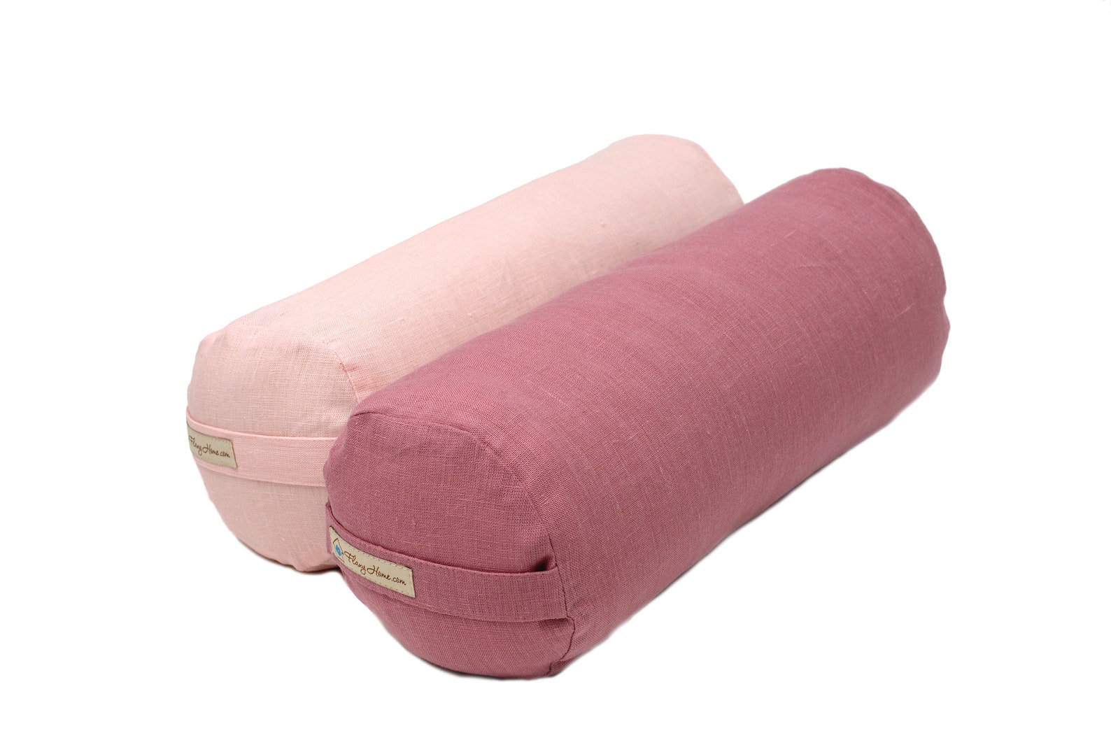 Natural Linen Bolster Case With Zipper and Handle. Neckroll Etsy