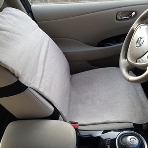 Funda de asiento de coche de lino natural con inserto de lino: ecológica, transpirable y cómoda. Insertos ecológicos para asientos de coche en diferentes colores. Funda de asiento orgánica.