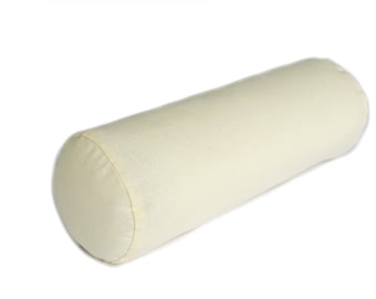 Natural cotton bolster case with a zipper. Neckroll linen zip-off cover. Zippered cotton case for round pillow. Any size. Custom order
