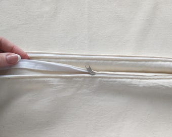 Funda de almohada de algodón resistente con cremallera. Funda de almohada de algodón natural con cremallera. Funda de almohada extraíble de algodón. Cualquier tamaño. Pedido personalizado.