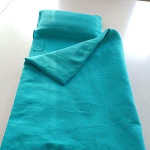 56 x 132 cm. Funda de lino natural para cuna de guardería. Funda de lino ecológico para siestas, ideal para preescolar, Montessori o uso doméstico.
