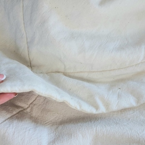 Cotton filled blanket covered natural unbleached cotton. Cotton coverlid, Cotton coverlet, Eco weighted blanket, Washable Cotton quilt image 3