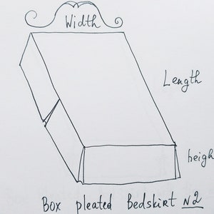 Maßgeschneiderte LeinenBettrock, Shabby Chic Bettwäsche, Leinen Bettrock, von 10 bis 24 Tropfen oder Custom Size. Leinenbox Faltenbettrock.