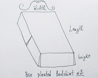 Tailored linen bedskirt, shabby chic bedding, linen bed skirt, from 10 to 24 drop or Custom Size. Linen Box Pleated Bedskirt.