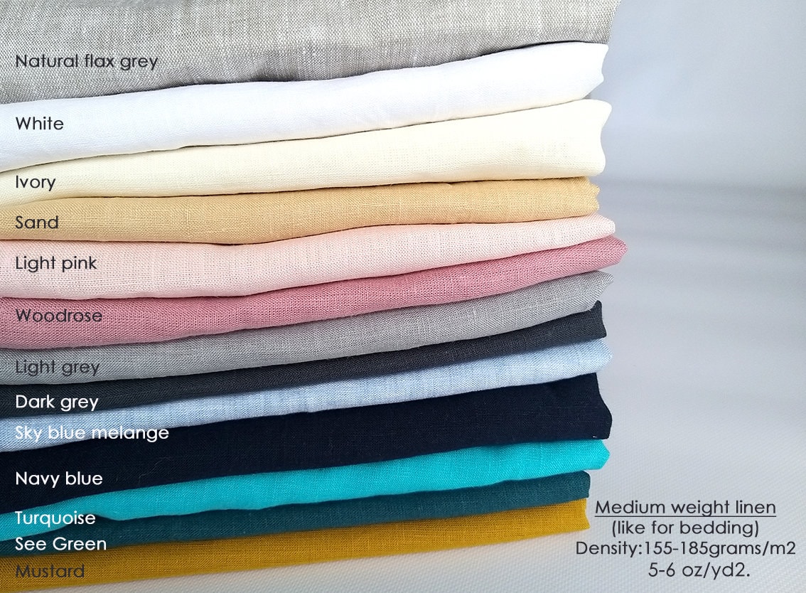 Natural Flax Fabrics Samples and Flax Filling. 100 Flax. Etsy