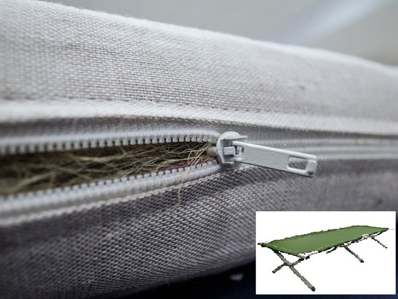 Fully flax mattress for military cot traveling and guests. Etsy