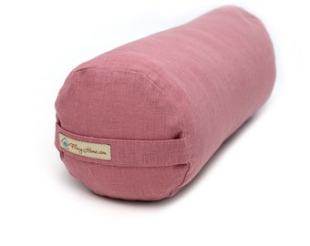 Linen Bolster Pillow Cover: Long Round Cushion Case with Zipper
