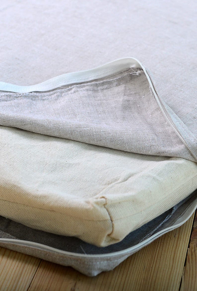 Ecofriendly Linen crib mattress cover with long zipper. Etsy