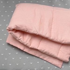 Cotton filled blanket covered natural linen. Cotton coverlid, Cotton coverlet, Eco weighted linen blanket, Washable Cotton quilt,Linen plaid