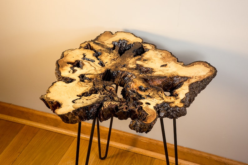 Live Edge Natural Edge Spalted Maple End Table