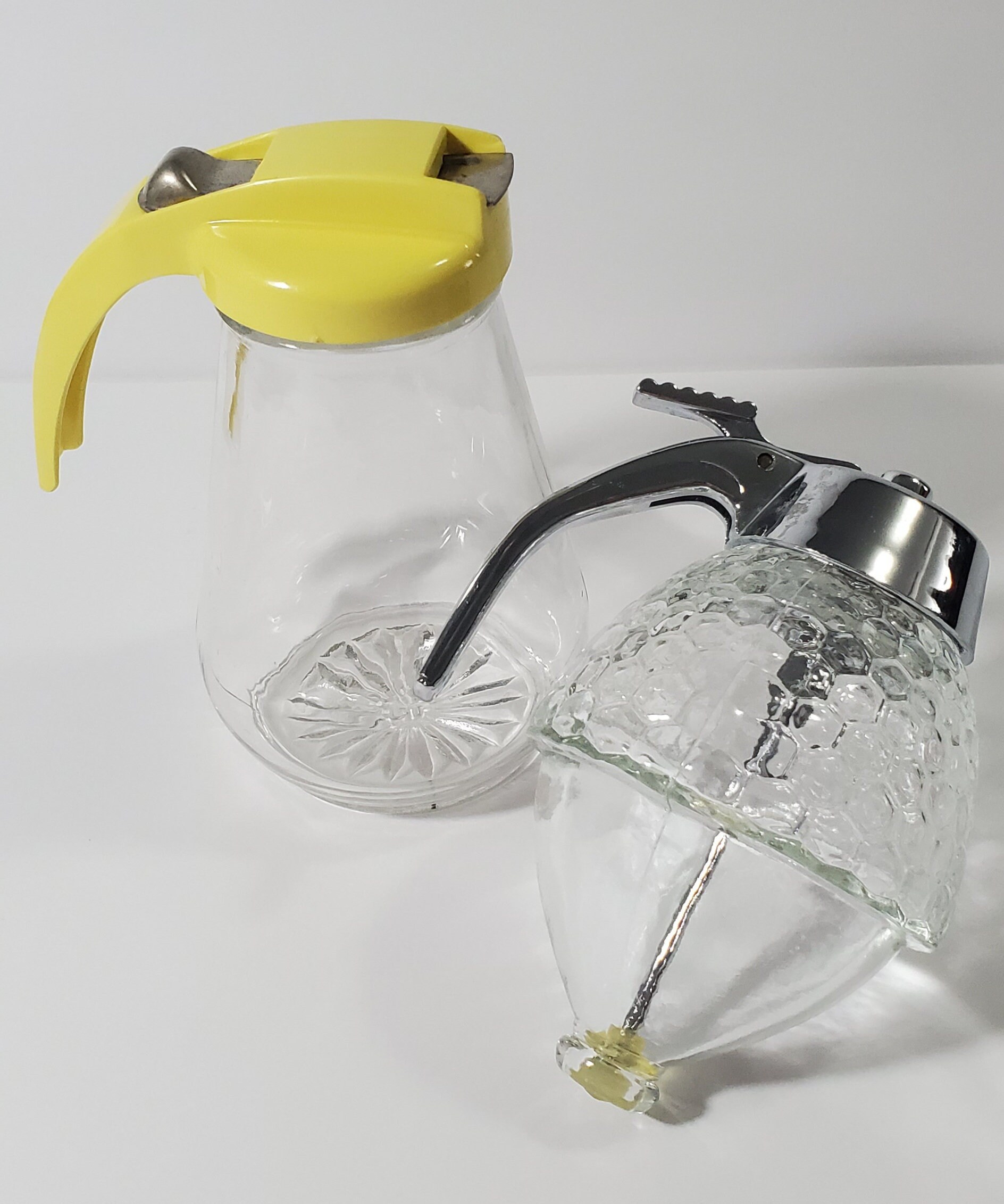 Glass Syrup & Honey Dispensers Vintage Etsy