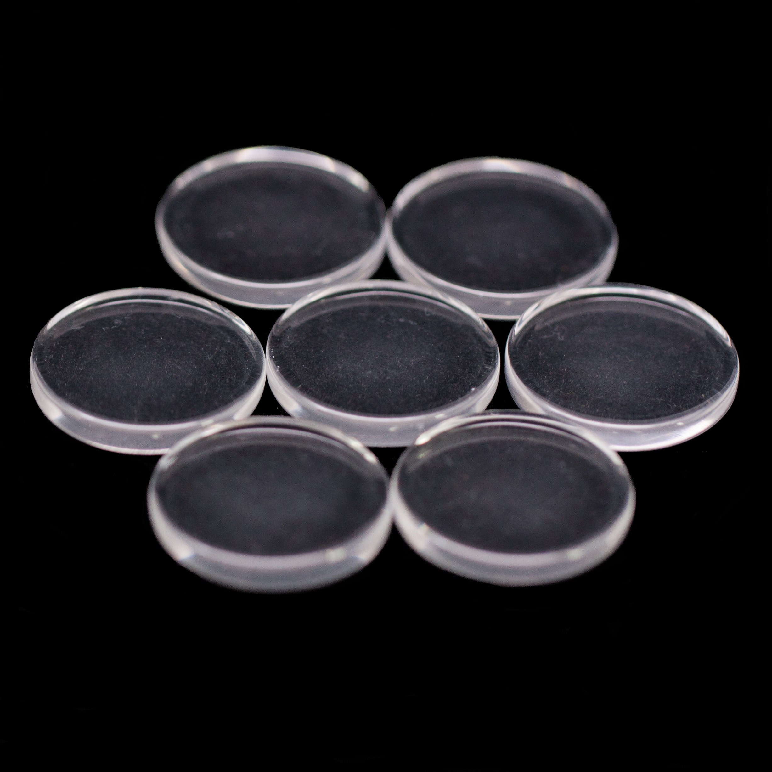 20x 25mm Circular Round Clear Flat Glass Disc Cabochons Etsy UK