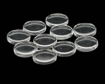20x 16mm Circular Round Clear Flat Glass Cabochons