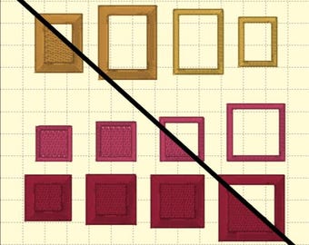 Contornos de piedras cuadradas y rectangulares (revisados) - Archivos de bordado, Danza irlandesa
