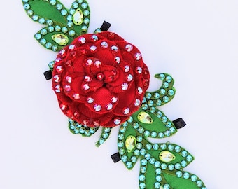 Tocado floral - Máquina o bordado a mano alzada, bordado de danza irlandesa