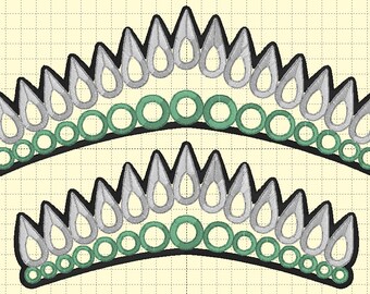 Tiara 3 (en 2 tamaños) - Bordado de danza irlandesa