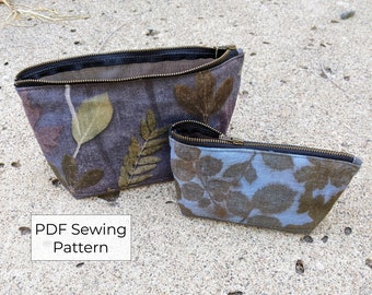 Patrón de costura de bolsa de accesorios - Patrón PDF para principiantes