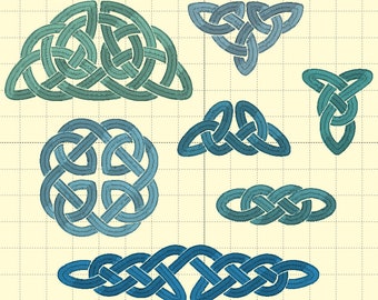 Paquete de nudos celtas 1 (en 3 tamaños) - Bordado - Danza irlandesa