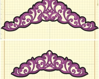 Tiara 2 (en 2 estilos, 4 tamaños) - Bordado de danza irlandesa