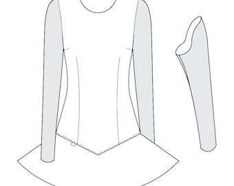 Patrón PDF de manga de repuesto para vestido Solo TODOS LOS TAMAÑOS para danza irlandesa