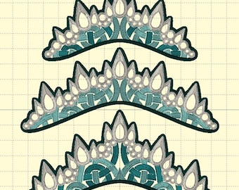 Tiara 8 (en 3 tamaños) - Bordado de danza irlandesa