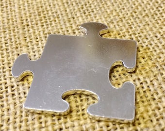 Aluminium Puzzle Piece Blanks - Stamping Blanks - 40mm x 2mm - Interlocking
