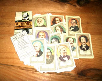 Vintage AUTHORS Card Deck • incomplete, 42 count