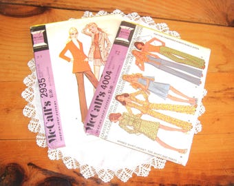 McCall's Pattern 4004 & 2935 Misses Separates • factory folded • size 12, Bust 34 inch
