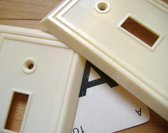 2 Ivory George A Coleman Switch Plate Covers • fine lines