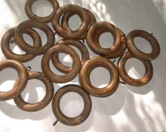 Wooden curtain rings | Etsy