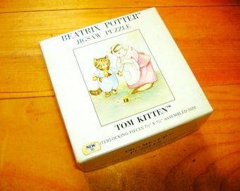 Vintage Beatrix Potter Jigsaw Puzzle • Tom Kitten • complete