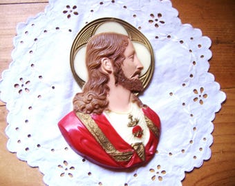 vintage sacred heart Jesus Wall Mold