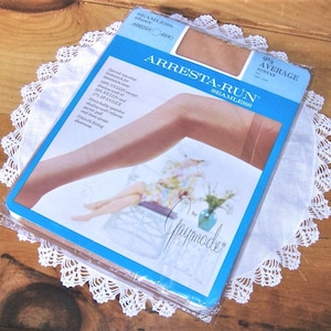 3 pks Vintage NYLONS • Penneys Gaymode ARRESTA-RUN Seamless Stockings • 9 1/2 average • Suntan