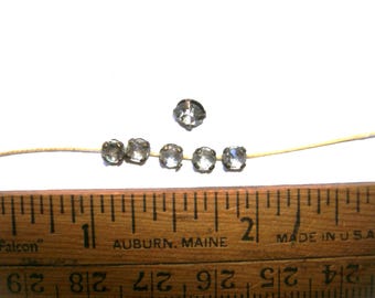 Vintage Teeny Rhinestone Buttons • doll miniature mixed lot