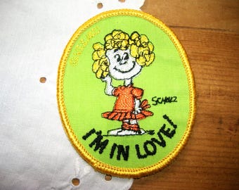 Vintage 1971 Peanuts Sally I'm In Love patch