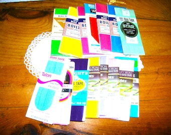 Single Fold Bias Tape Lot • 35 yds Cotton or 34 yds Poly/Cotton • your choice