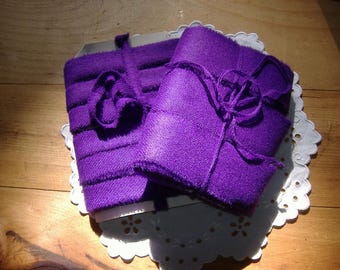 20 yards Hand Torn Vintage Ribbon • purple