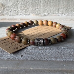 Handmade Jasper Healing Bracelet 7 inches