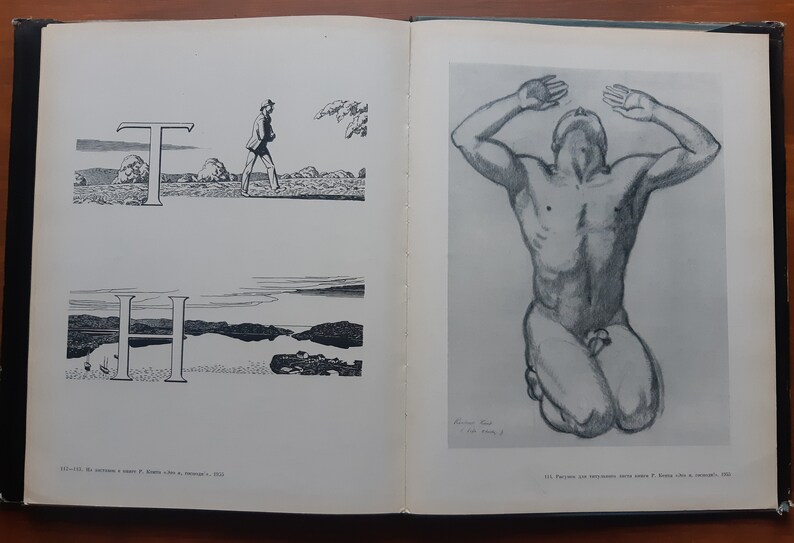 Rockwell Kent Vintage Art Book paintings album published in USSR in 1963 2d addition 122 illustrations image 7