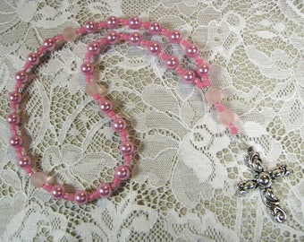 Anglican Prayer Beads-Rosary-Pink