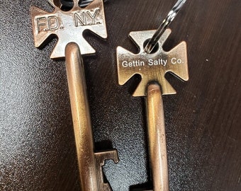 Vintage FDNY Fire Alarm Box Key Bottle Opener - Firefighter Gift