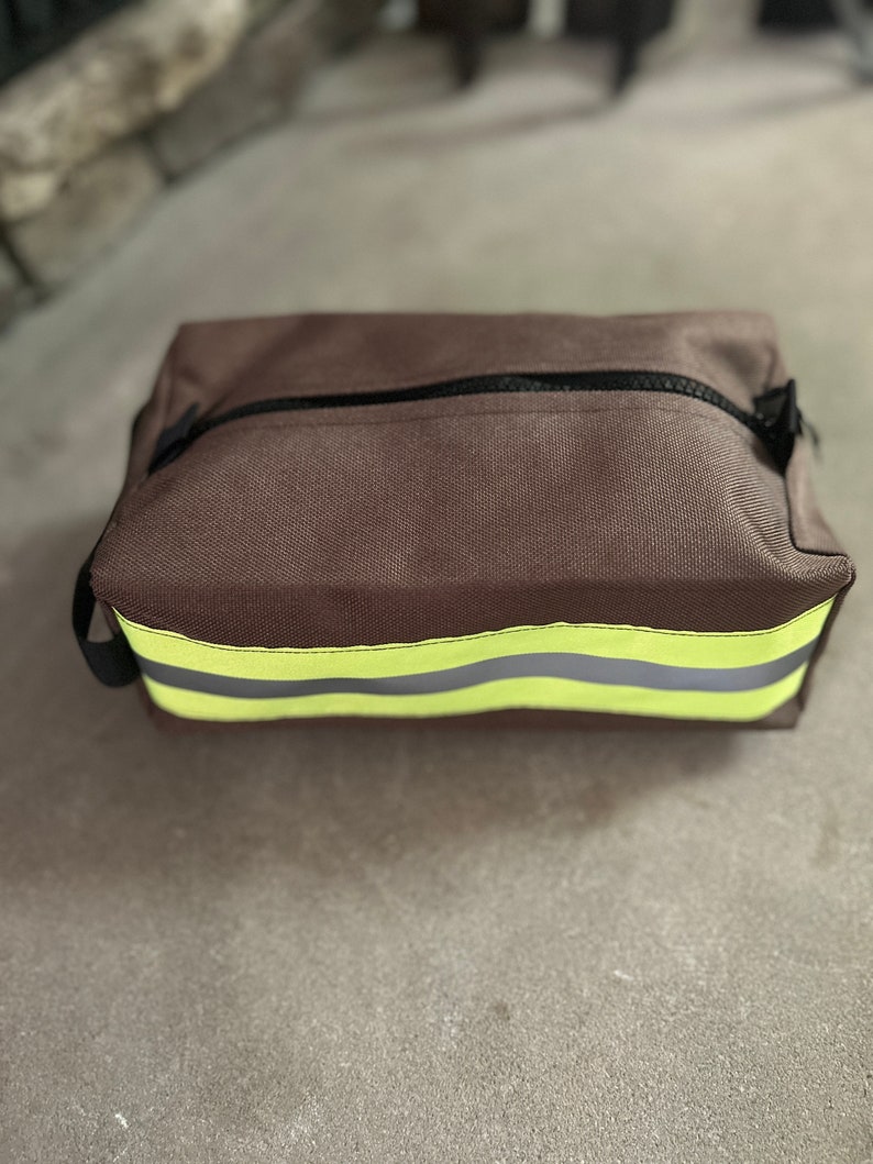 Bunker Gear Style Toiletry Bag Perfect Firefighter Gift Men's Toiletry Bag Shaving bag image 8