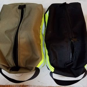 Bunker Gear Style Toiletry Bag Perfect Firefighter Gift Men's Toiletry Bag Shaving bag image 2