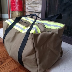 Bunker Gear Style Gear Bag / Over Night Bag - Firefighter Bag - Firefighter Gift