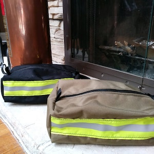 Bunker Gear Style Toiletry Bag Perfect Firefighter Gift Men's Toiletry Bag Shaving bag image 1