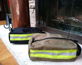 Bunker Gear Style Toiletry Bag - Perfect Firefighter Gift - Men's Toiletry Bag - Shaving bag