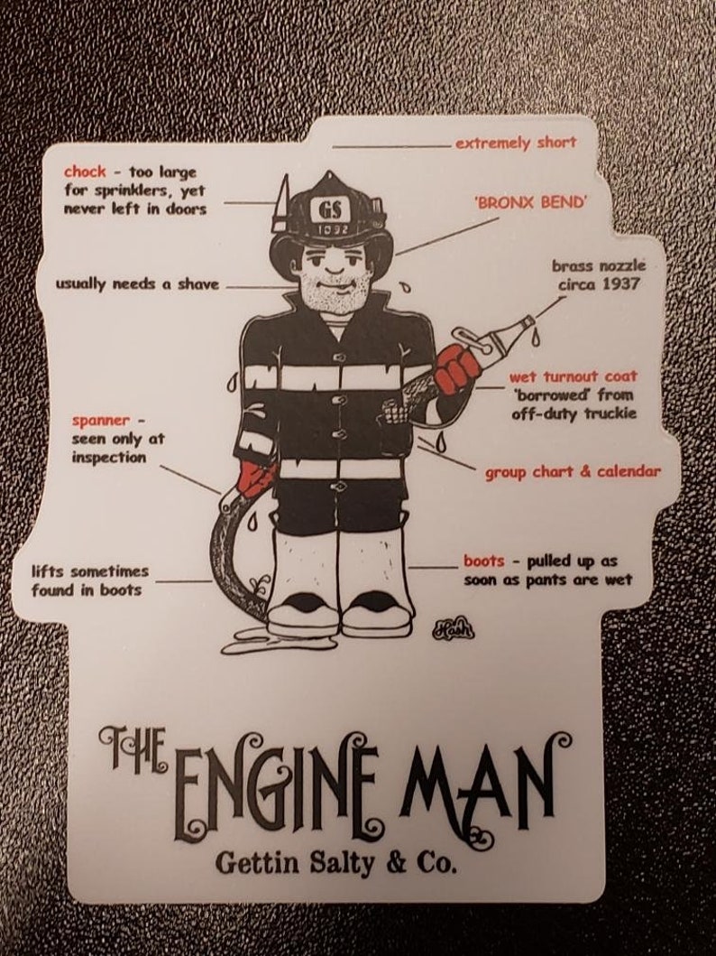 Gettin Salty Engine Decal Engine Firefighter Helmet Stickers | Etsy